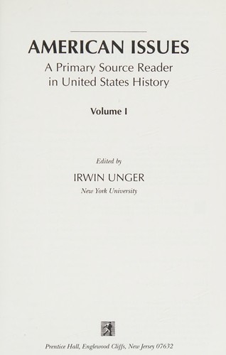 Cover for American issues