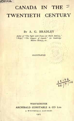 Cover for Canada in the twentieth century.