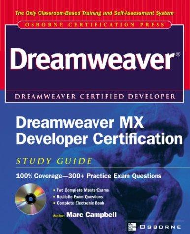 Cover for Dreamweaver MX developer certification