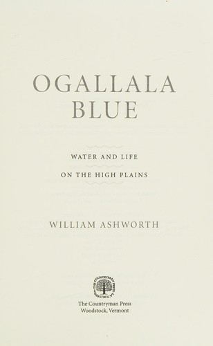 Cover for Ogallala blue