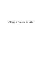 Cover for L' Afrique à l'épreuve du SIDA