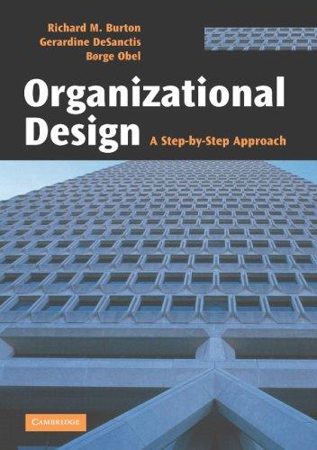 Cover for Organizational Design