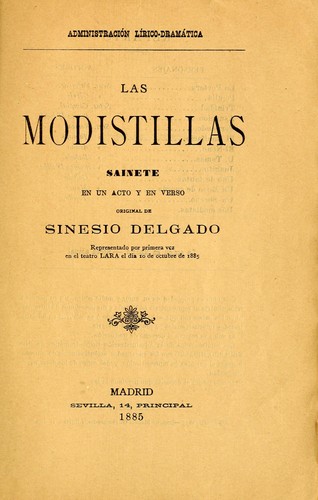 Cover for Las modistillas