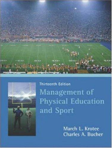 Cover for Management of physical education and sport