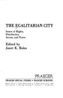 Cover for The Egalitarian city
