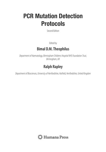 Cover for PCR mutation detection protocols