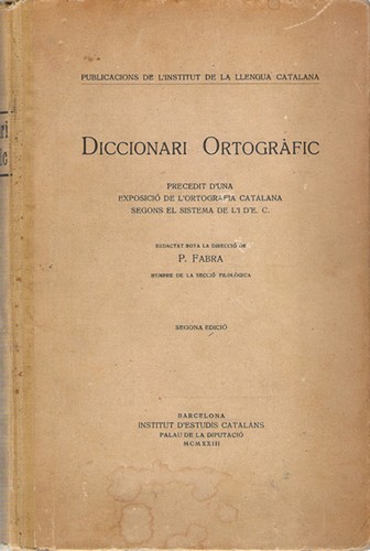 Cover for Diccionari ortogràfic