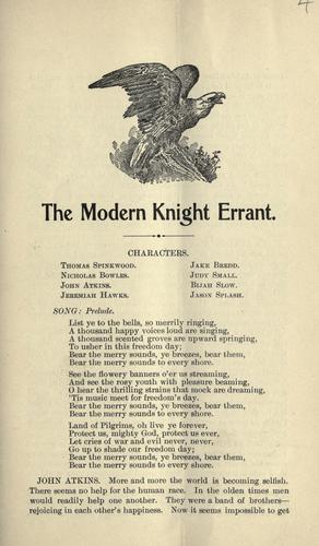 Cover for The modern knight errant