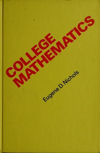 Cover for College mathematics