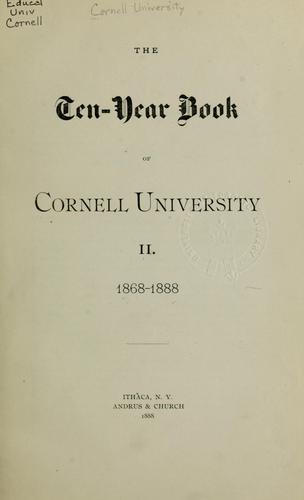 Cover for The ten-year book of Cornell university ...