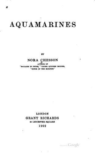 Cover for Aquamarines