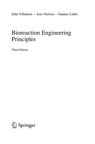 Cover for Bioreaction engineering principles