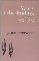 Cover for Years at the ending