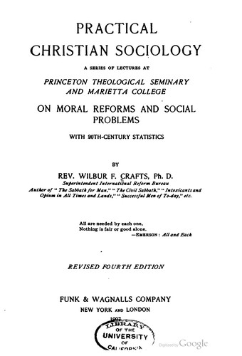 Cover for Practical Christian sociology