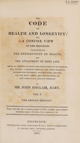 Cover for The code of health and longevity; or, a concise view of the principles calculated for the preservation of health, and the attainment of long life