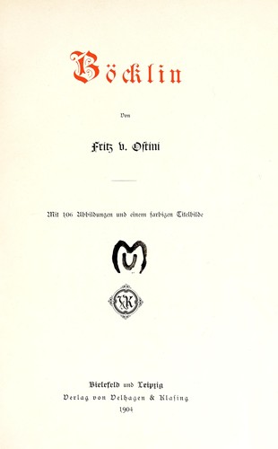 Cover for Böcklin