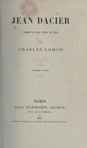 Cover for Jean Dacier
