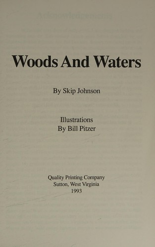Cover for Woods and waters