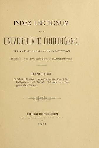 Cover for Heiligkreuz und Pfalzel