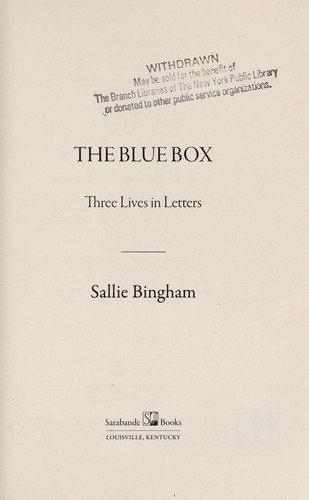 Cover for The blue box