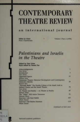 Cover for Palestinians and Israelis in the theatre