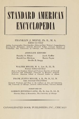 Cover for Standard American encyclopedia