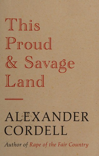 Cover for This proud and savage land