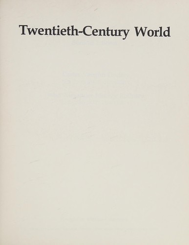 Cover for Twentieth century world