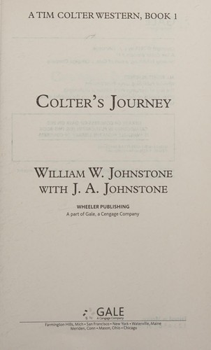 Cover for Colter's Journey
