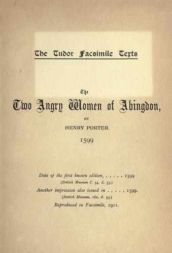 Cover for The two angry women of Abingdon