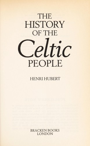 Cover for History of the Celtic People