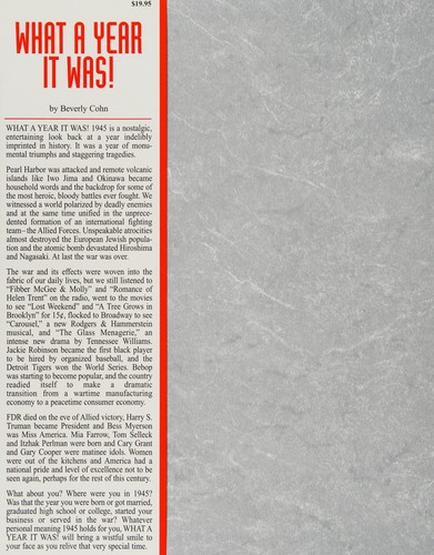 Cover for What A Year It Was! 1945