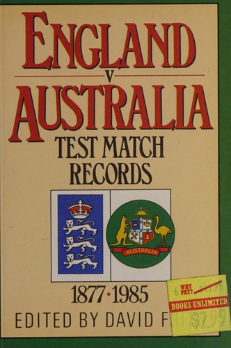 Cover for England v Australia test match records 1877-1985