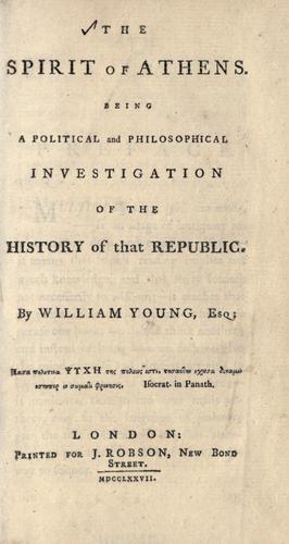 Cover for The spirit of Athens