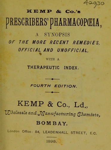 Cover for Prescriber's pharmacop¿ia