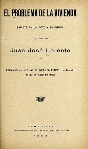 Cover for El problema de la vivienda