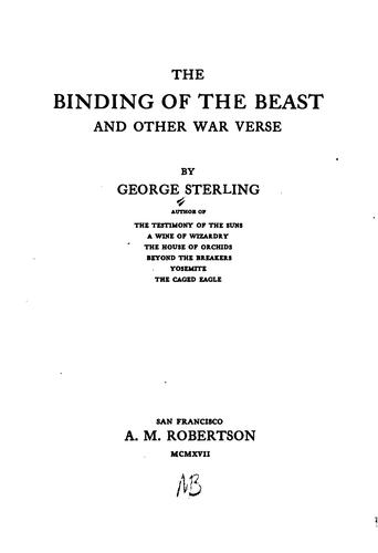 Cover for binding of the beast