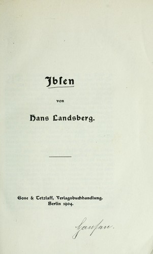 Cover for Ibsen