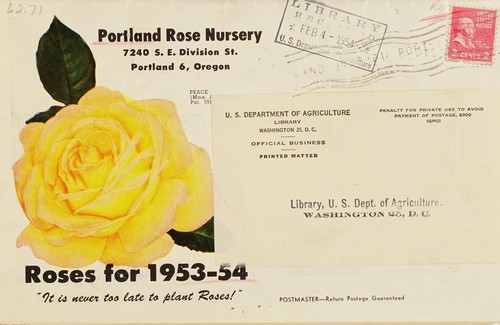 Cover for Roses for 1953-54