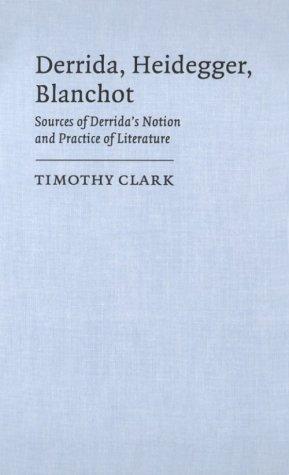 Cover for Derrida, Heidegger, Blanchot