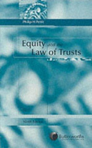 Cover for Equity and the Law of Trusts