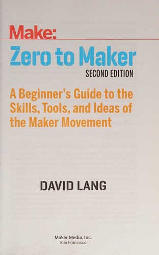 Cover for Zero to Maker