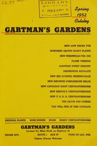 Cover for Spring 1952 catalog