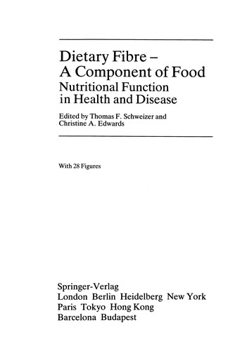 Cover for Dietary fibre--a component of food