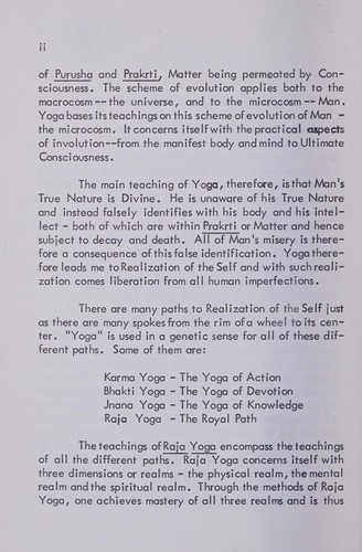 Cover for Lectures on yoga