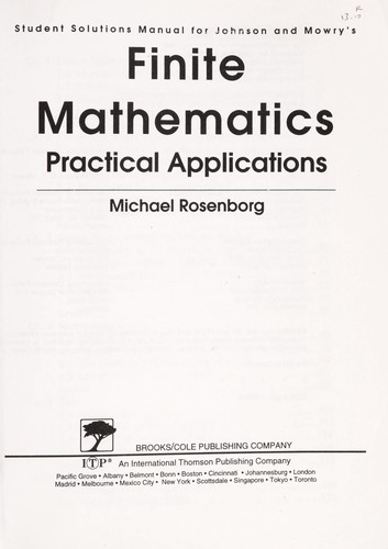 Cover for Ssm T/A Finite Mathematics