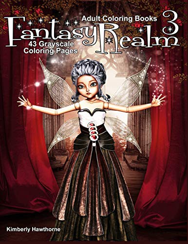 Cover for Adult Coloring Books Fantasy Realm 3