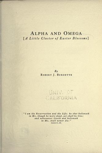 Cover for Alpha and omega