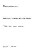 Cover for La Linguistica italiana degli anni 1976-1986