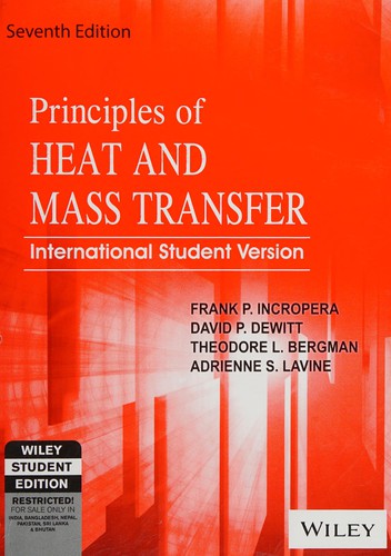 Cover for Principles of heat and mass transfer